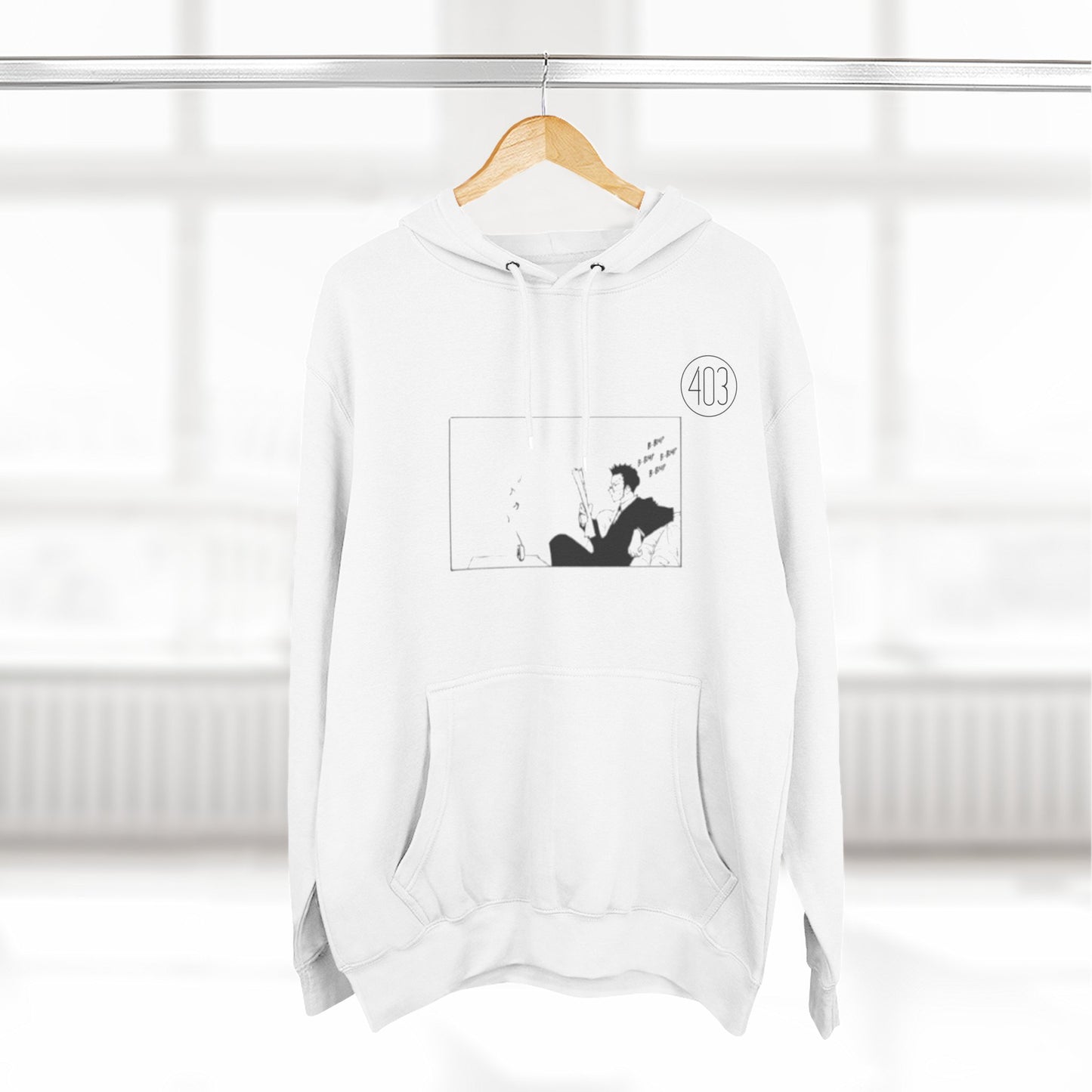 Leorio Fleece Hoodie with Manga Panel Graphic