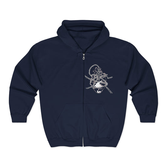 Hoodie - Kurapika Chain Heart Zip-Up Hooded Sweatshirt