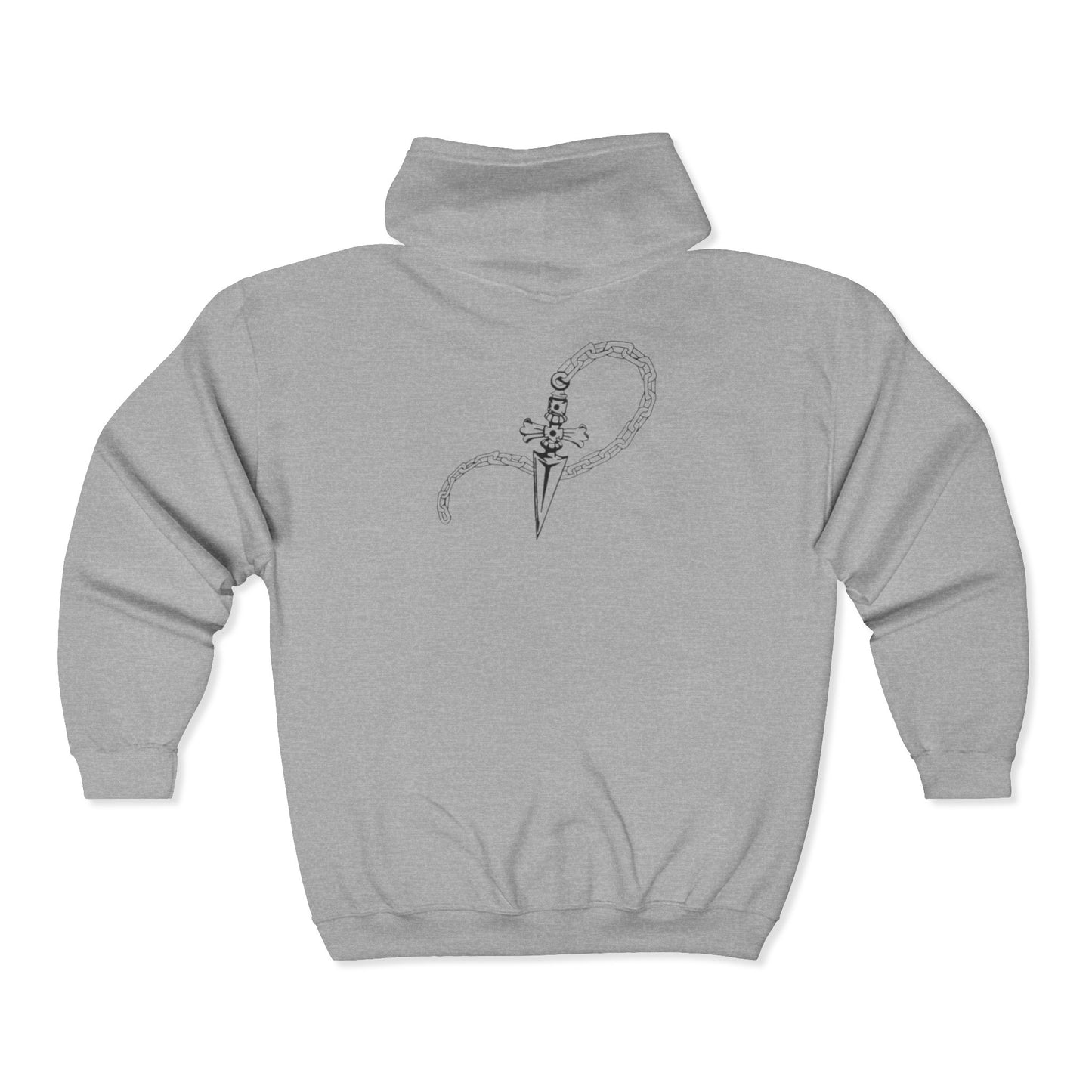 Hoodie - Kurapika Chain Heart Zip-Up Hooded Sweatshirt