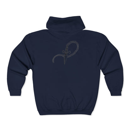 Hoodie - Kurapika Chain Heart Zip-Up Hooded Sweatshirt