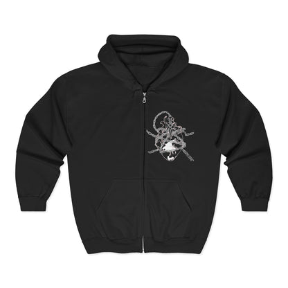 Hoodie - Kurapika Chain Heart Zip-Up Hooded Sweatshirt