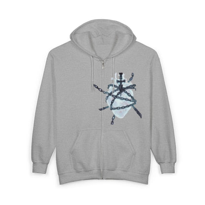 Hoodie - Kurapika Chain Heart Zip-Up Hooded Sweatshirt