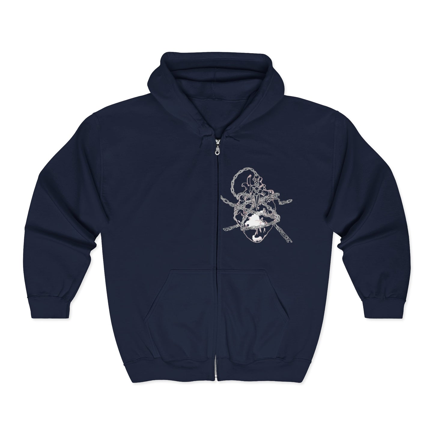 Hoodie - Kurapika Chain Heart Zip-Up Hooded Sweatshirt