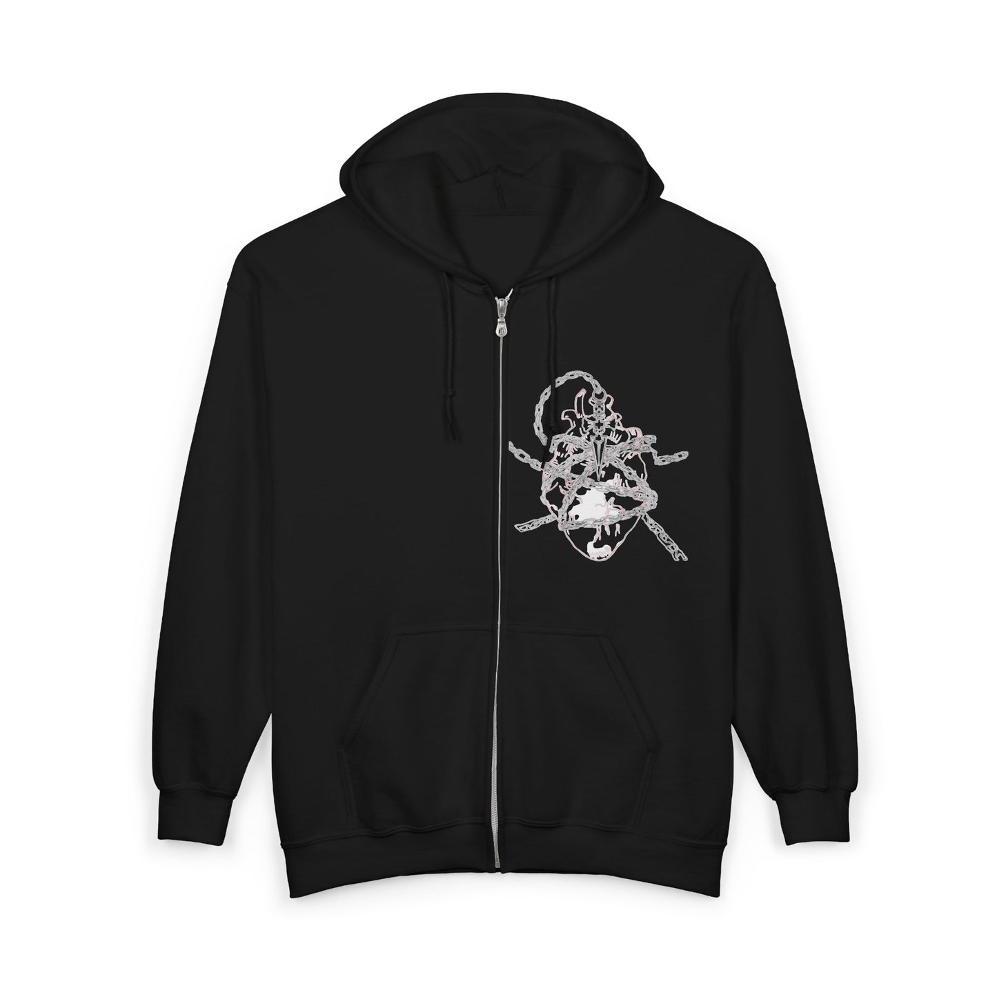 Hoodie - Kurapika Chain Heart Zip-Up Hooded Sweatshirt