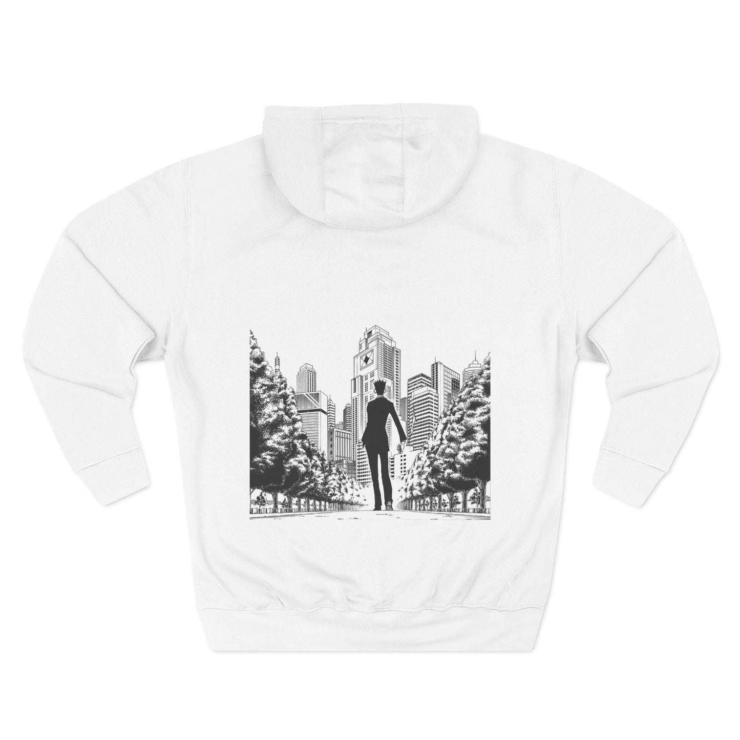 Leorio Fleece Hoodie with Manga Panel Graphic