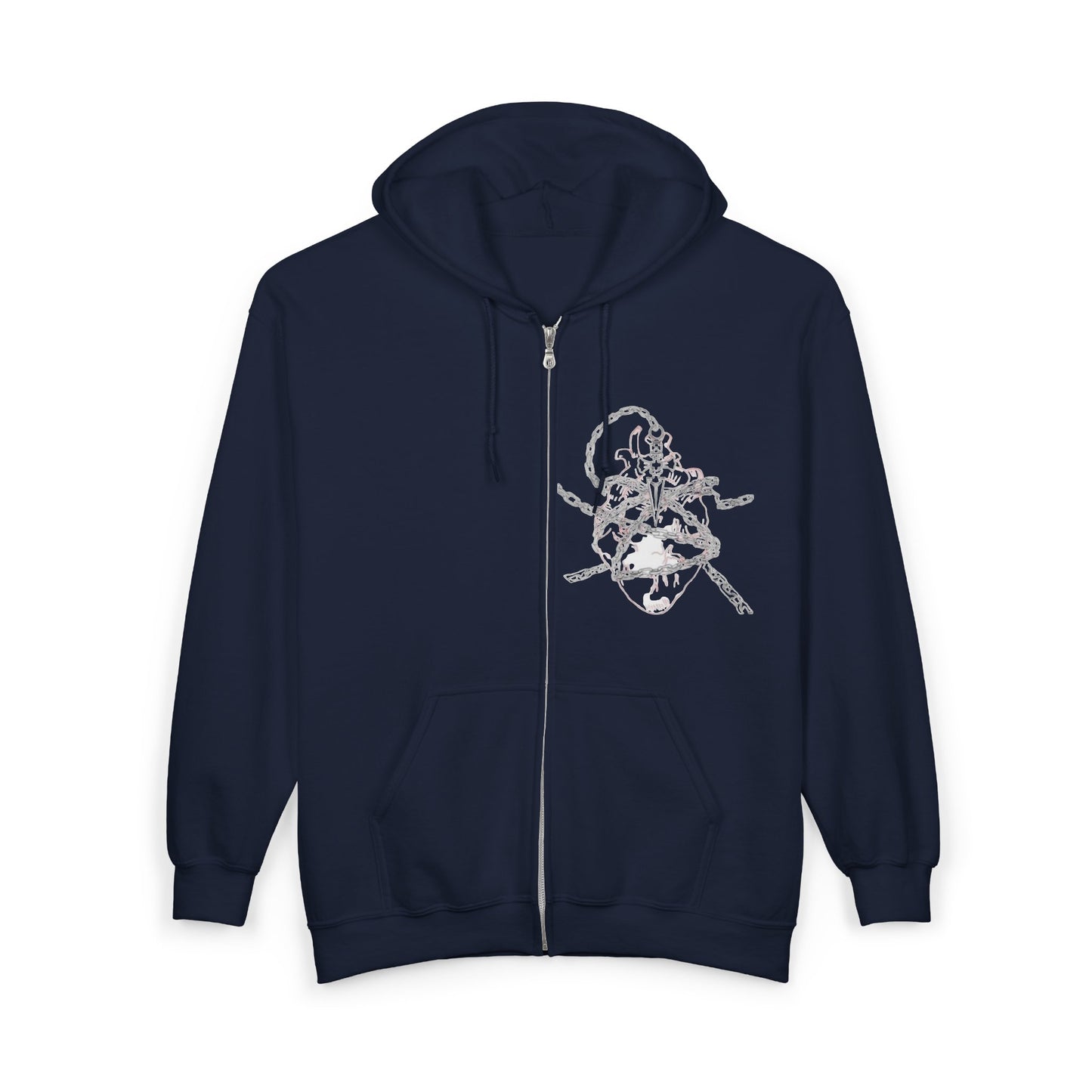Hoodie - Kurapika Chain Heart Zip-Up Hooded Sweatshirt